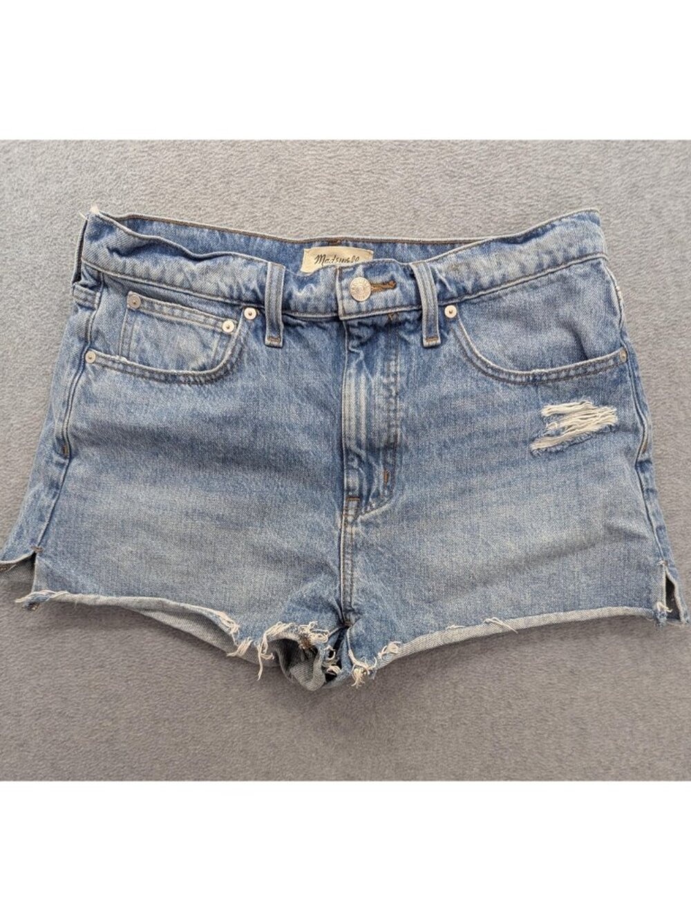 Madewell Shorts Womens 28 Blue Relaxed Denim Cutoff Distressed Summer Casual